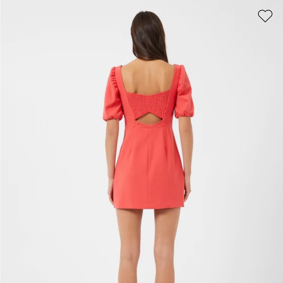 French Connection Whisper Cutout Back Dress in Hibiscus - Picture 4 of 11